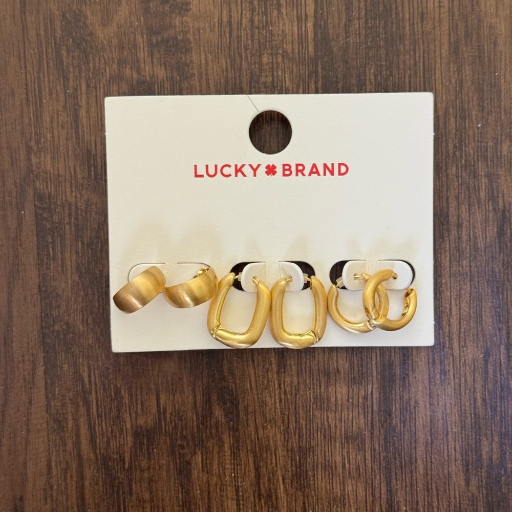 Lucky Brand matte mink Earrings set - Picture 3 of 7